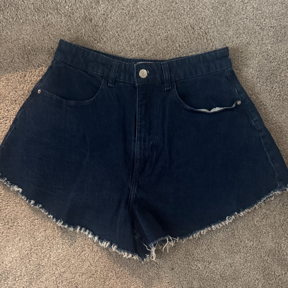 WeWoreWhat Dark Blue Jean Shorts